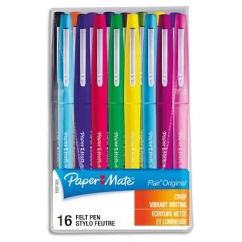 Pochette de 16 stylos feutre Papermate Nylon