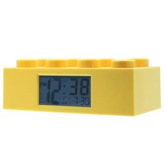 Réveil brique jaune Lego