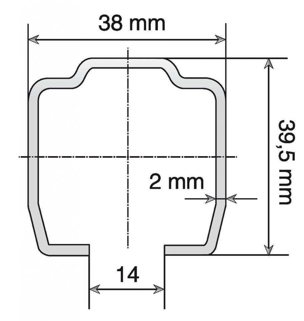 Ferrure de porte coulissante Rob : Rail tubulaire – série Suprême