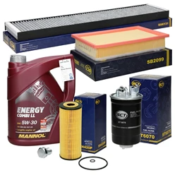 Kit d’inspection Siège VW avec huile moteur 5W-30 Combi LL 5 l