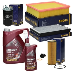 Inspektionspaket mit Mannol MotorÖl CombiLL 5W30