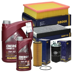 Lot de contrôle Audi avec huile moteur 5W-30 Combi LL 6 l