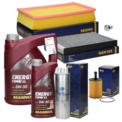 Kit d’inspection VW avec huile moteur 5W-30 Combi LL 6 l