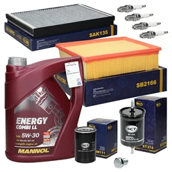 Lot d’inspection Audi A4 avec huile moteur 5W-30 Combi LL 5 l