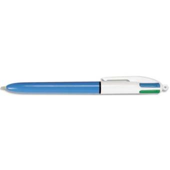 Stylo à bille Bic rechargeable pointe moyenne, 4 couleurs d’encre