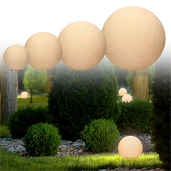 ML-Design globe lumineux aspect pierre, Ø 50 cm, 25W, en plastique