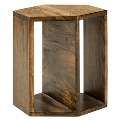 Table basse 30x30x35 cm Naturel en bois de manguier massif WOMO-Design