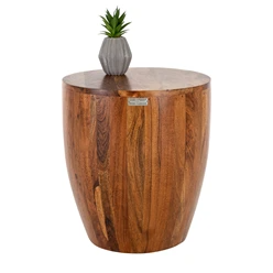 Table d’appoint 45×50 cm Naturel en bois de sheesham WOMO-Design