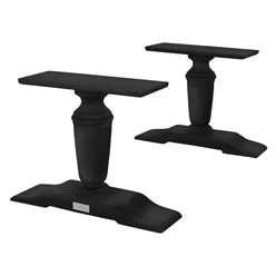 Pieds de table set de 2 pièces 50x37x15 cm noir en bois massif WOMO-Design