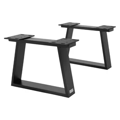 Pieds de table set de 2 pièces 50x38x20 cm noir en bois massif WOMO-Design