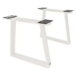 Pieds de table, lot de 2 80x73x20 cm Blanc en bois massif WOMO-Design