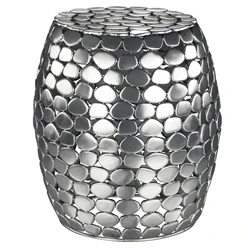 Table d’appoint 39×44,5 cm argentée en œufs et métal WOMO-Design