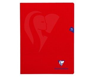 Cahier piqué Mimesys 96 pages – CLAIREFONTAINE – 24×32 – Rouge