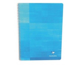 Cahier spirale – CLAIREFONTAINE – 24×32 cm – 180 pages – Grands carreaux
