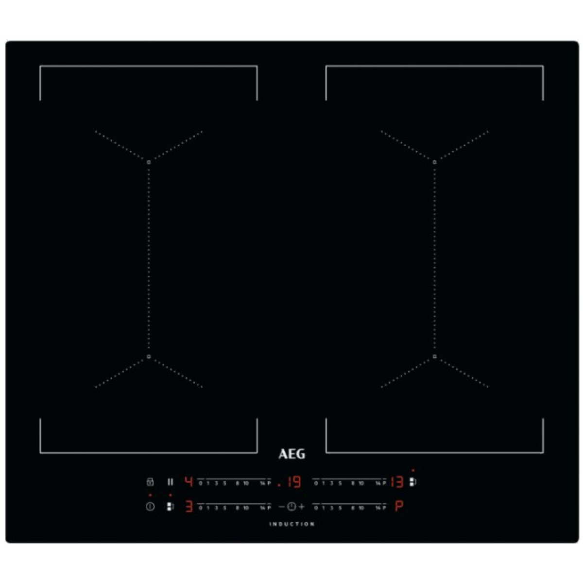 AEG IKE64453IB Noir Intégré (placement) 58 cm Plaque avec zone à induction 4 zone(s)