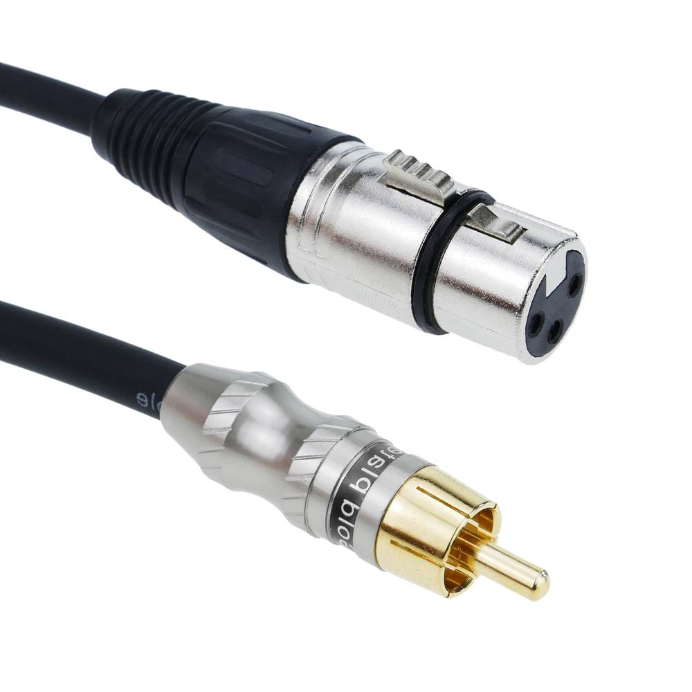 Câble audio XLR 3 broches femelle pour microphone RCA mâle 2m