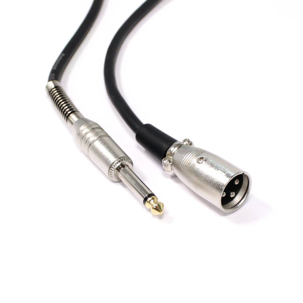 Câble audio XLR 3 broches instrument microphone jack 6,3 mm mâle à mâle 1m