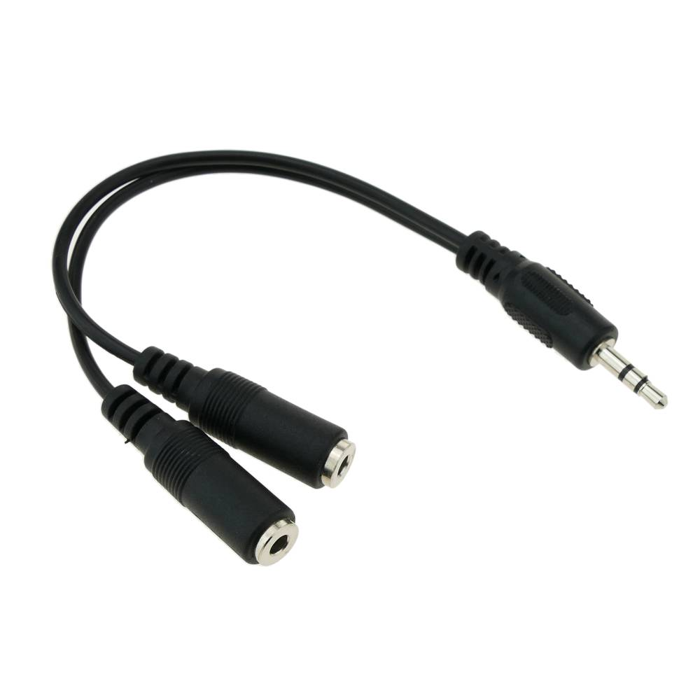 Adaptateur audio jack stéréo 3,5 mm à 2 M Mono jack 3,5 mm H 15cm