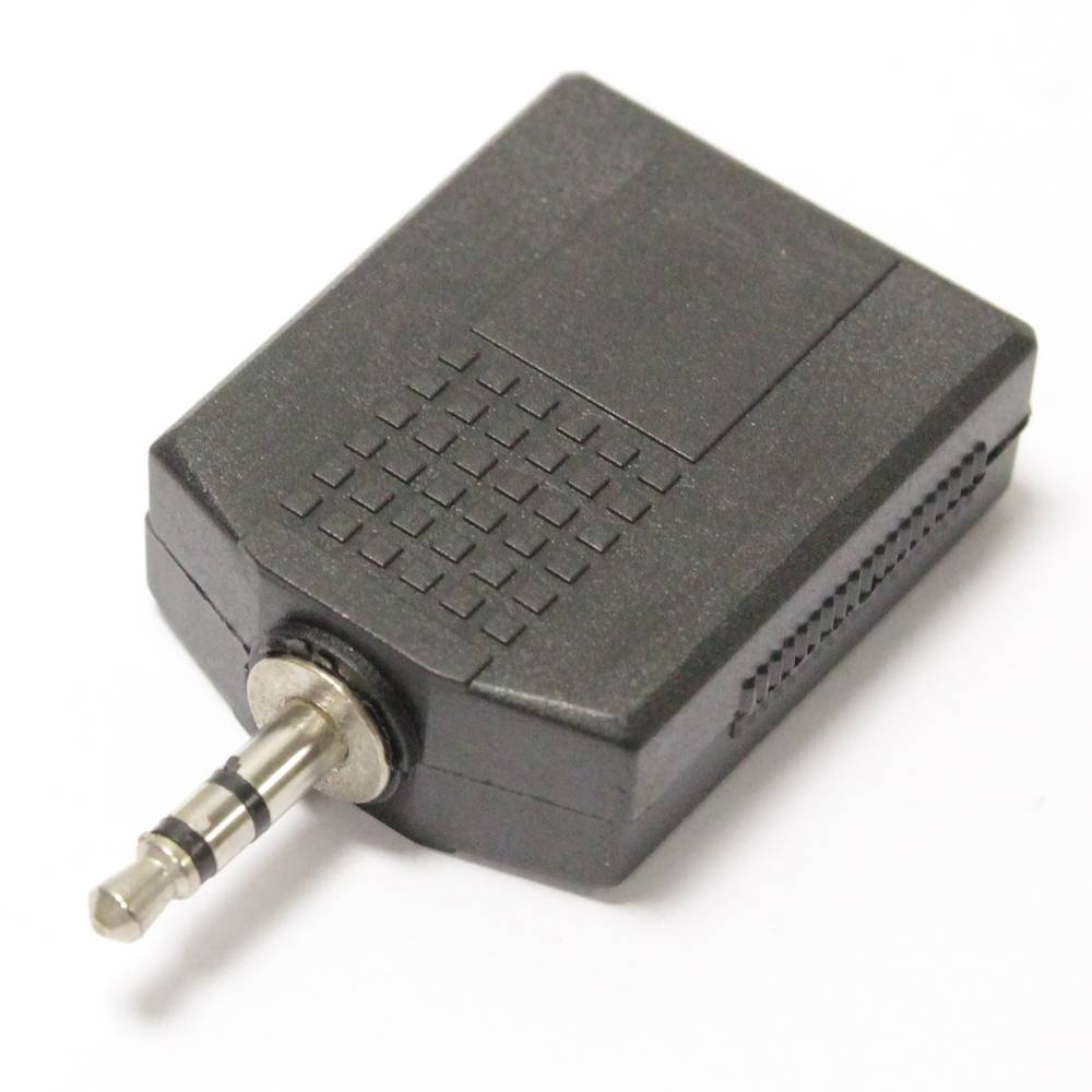 Adaptateur audio 1 x connecteur mini-jack stéréo 3,5 mâle à 2 x 6,3 mm jack femelle