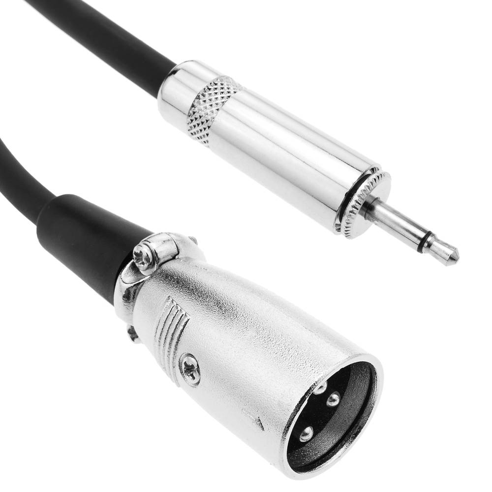Câble audio mono XLR 3 broches mâle à TRS jack 3.5mm mâle 1m