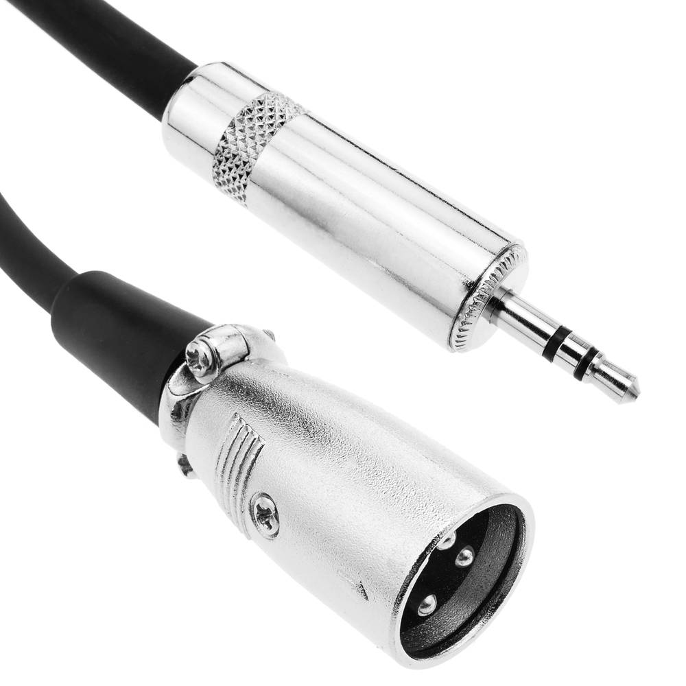 Câble audio stéréo XLR 3 broches mâle à TRS jack 3.5mm mâle 1m