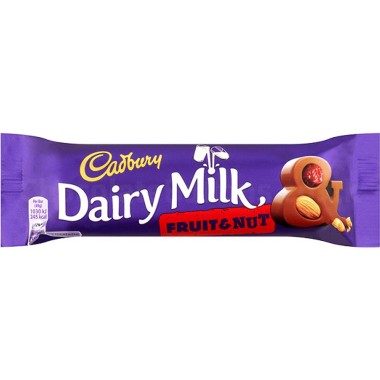 BARRE CHOCOLATÉE CADBURY RAISINS ET AMANDES 49G