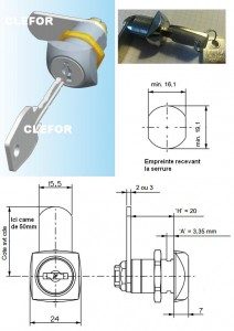 Batteuse Fort Emka 15,8×18,7×20 mm 2 clés