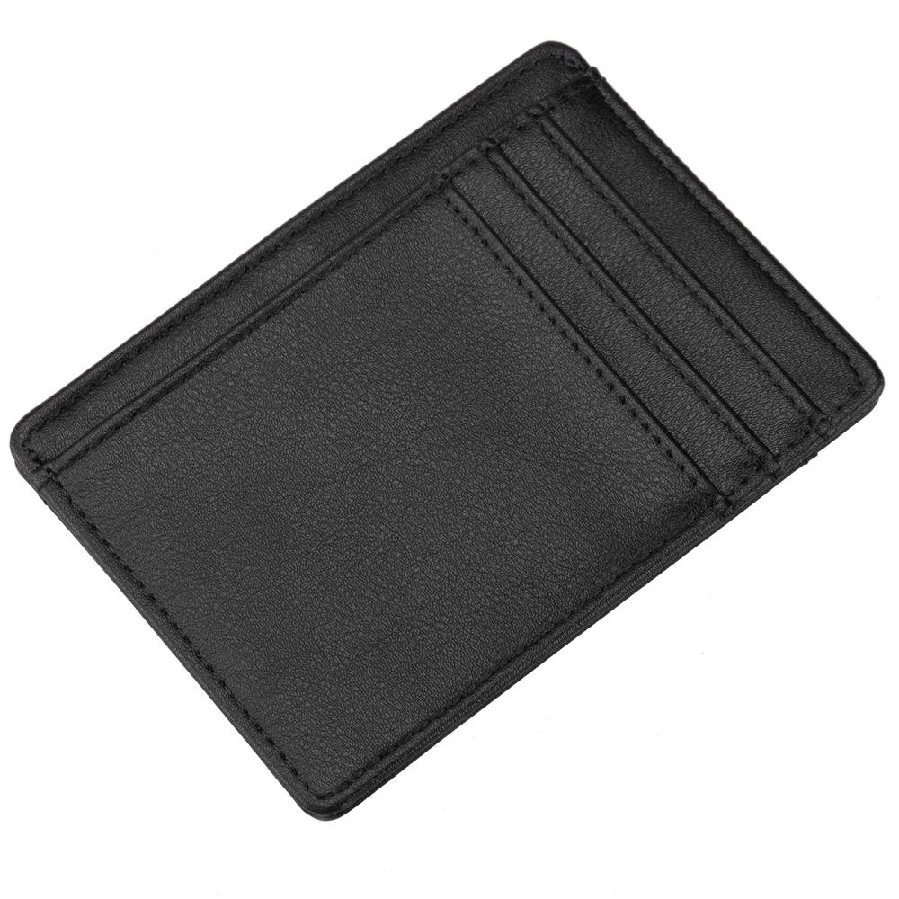 Portefeuille en cuir noir anti-RFID/NFC