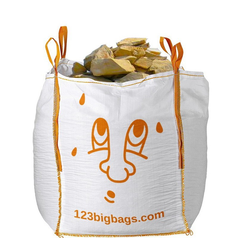 Big Bag 2 tonnes Big Bag 2 tonnes Big Bag 2 tonnes Also Available  Without smiley Often cheaper  With your logo Starting from 3,99/ pallet Big Bag Ultra-résistant avec smiley (2000kg – 90x90x110)