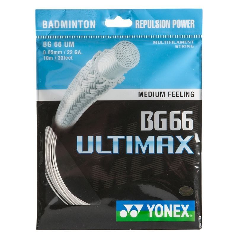 CORDAGE DE BADMINTON BG 66 ULTIMAX BLANC YONEX