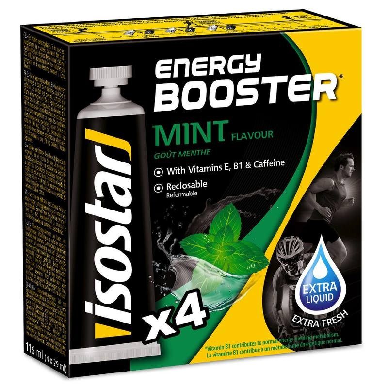 Gel énergétique ENERGY BOOSTER menthe 4×37,5g ISOSTAR