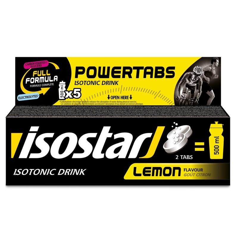 Boisson isotonique tablette POWERTABS citron 10x12g ISOSTAR