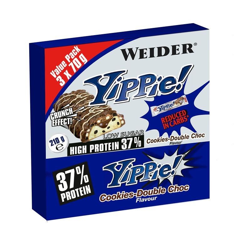 Barre protéinée YIPPIE cookies 3x 70gr WEIDER