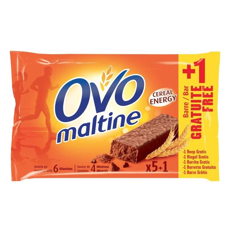 Promo Barre énergétique OVOMALTINE 6x20g dont 1 offerte OVOMALTINE