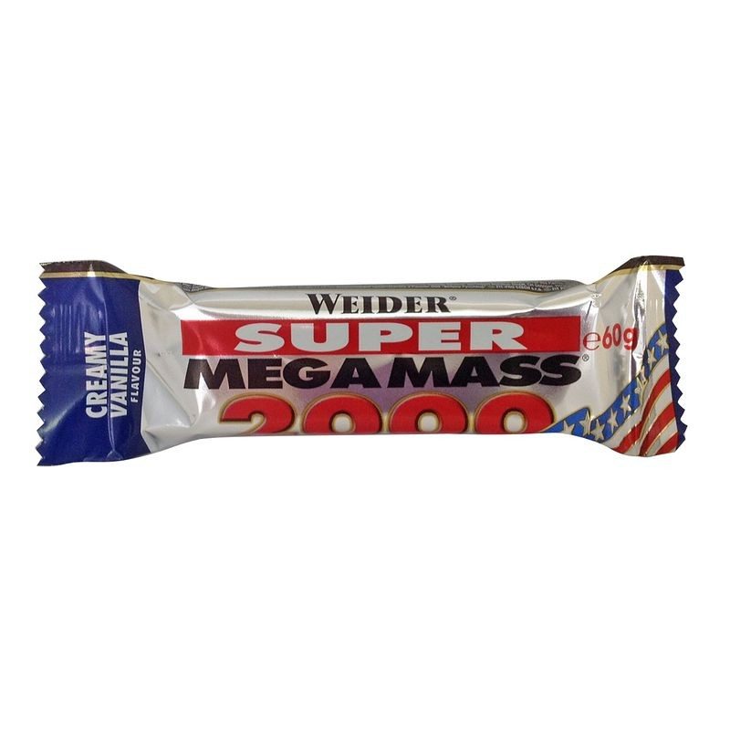 Barre protéinée SUPER MEGA MASS 2000 vanille 60g WEIDER