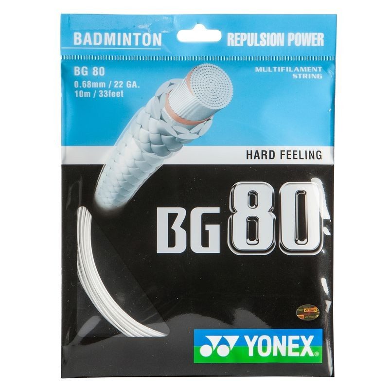 CORDAGE DE BADMINTON BG 80 BLANC YONEX