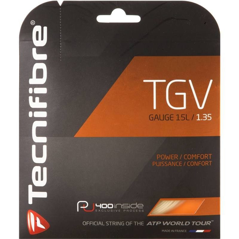 CORDAGE DE TENNIS MULTIFILAMENTS TECNIFIBRE TGV 1.35MM NATUREL TECNIFIBRE