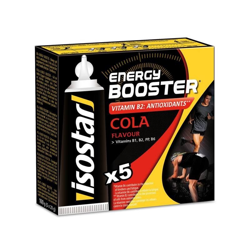 Gels énergétiques ENERGY BOOSTER cola 5x20g ISOSTAR