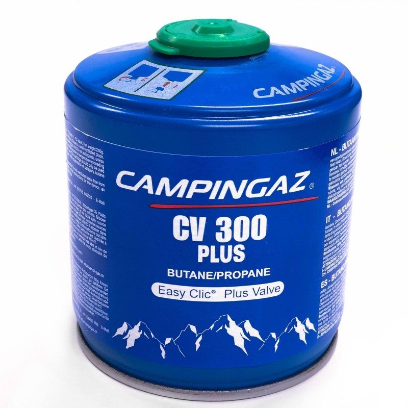 CARTOUCHE DE GAZ À VALVE CV 300 + POUR RÉCHAUD (240 GRAMMES) CAMPINGAZ