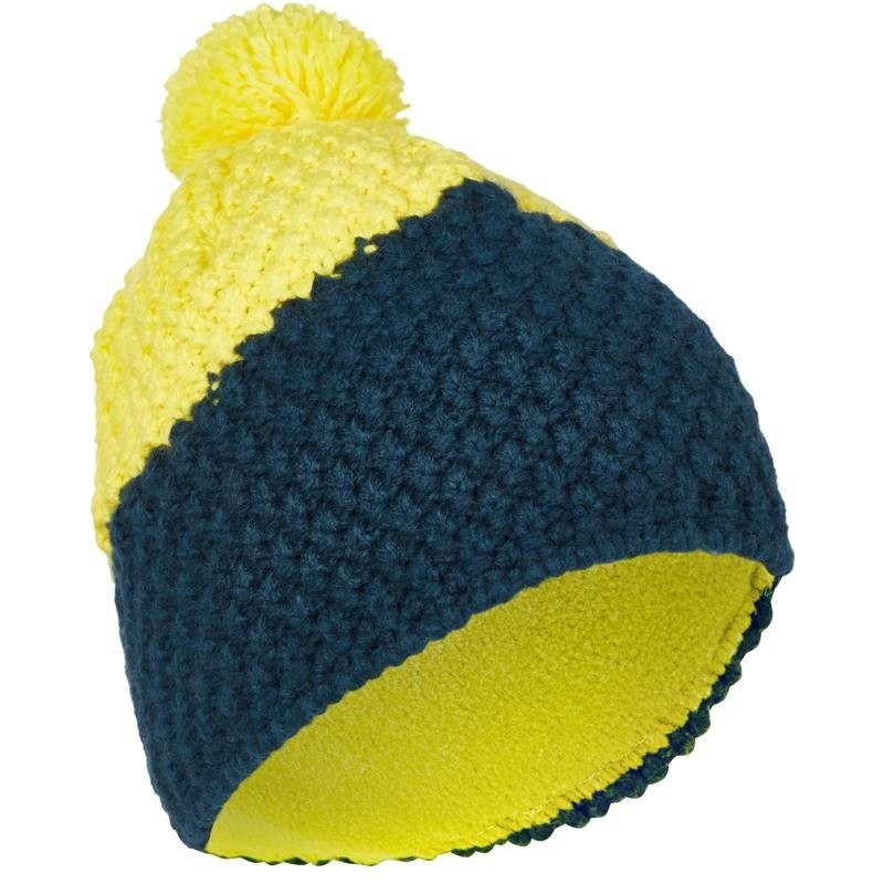 BONNET DE SKI TIMELESS PETROLE JAUNE WED’ZE