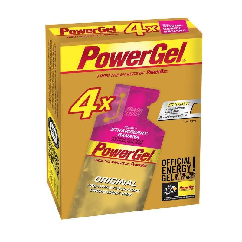 Gel énergétique POWER GEL fraise banane 4x41g POWERBAR