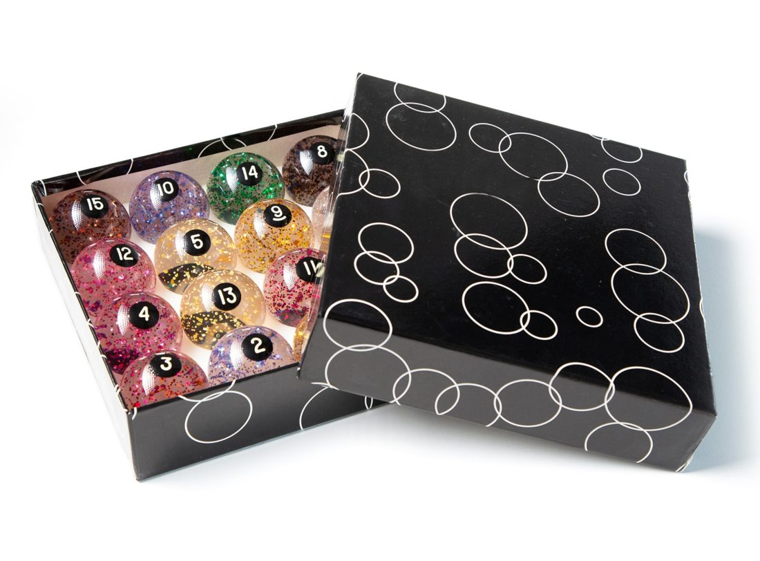 Jeu de billes Américain Glitter 57mm