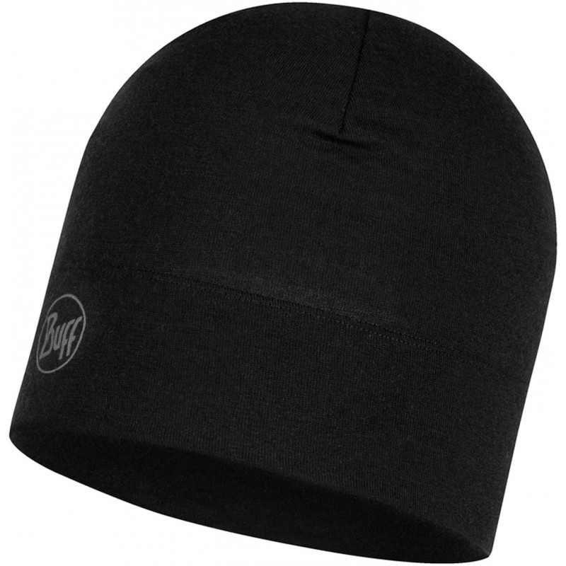 Bonnet BUFF Midweight Merino Wool Hat solid black