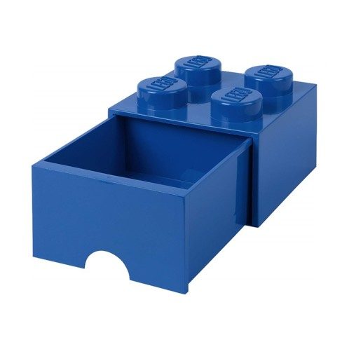 Brique de rangement Lego empilable avec 4 plots – Bleu