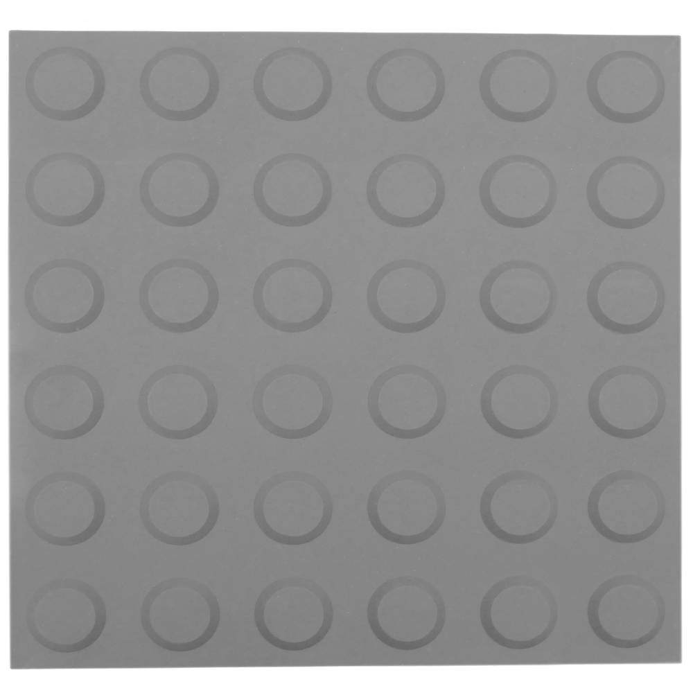 Pavé revêtement de sol tactile pour personnes aveugles 30x30cm avec cercles d’arrêt gris 10-pack