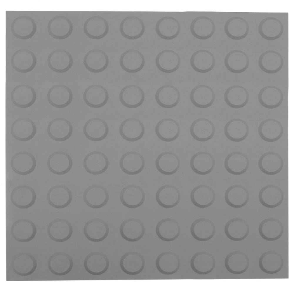 Pavé revêtement de sol tactile pour personnes aveugles 40x40cm avec cercles d’arrêt gris 10-pack