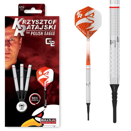 BULL’S KRZYSZTOF RATAJSKI G2 90% SOFT TIP – FLÉCHETTES POINTE PLASTIQUE