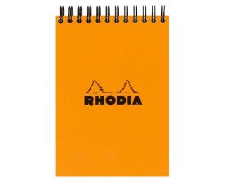 Bloc-note à Spirale 80 feuilles A6 – RHODIA – Petits carreaux