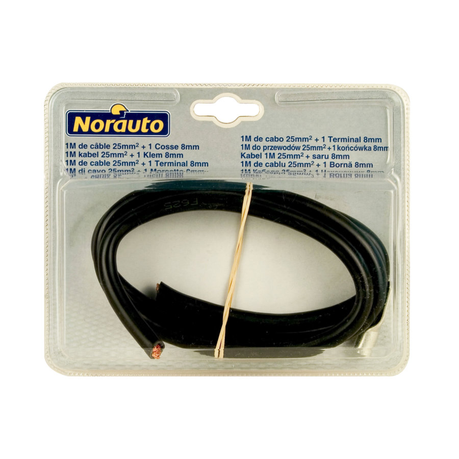 Câble de 1 m section 25 mm² et cosse de 8 mm NORAUTO