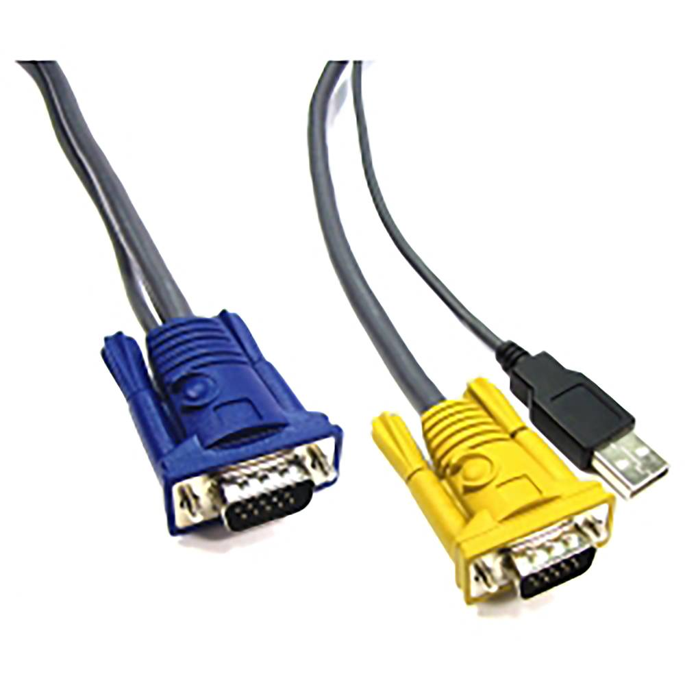 1,8 m de câble spécial 2 in 1 VGA/USB (HD15M/HD15M + AM)